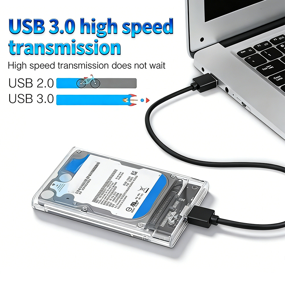 External Ssd - 2,5 İnç Şeffaf SATA - USB