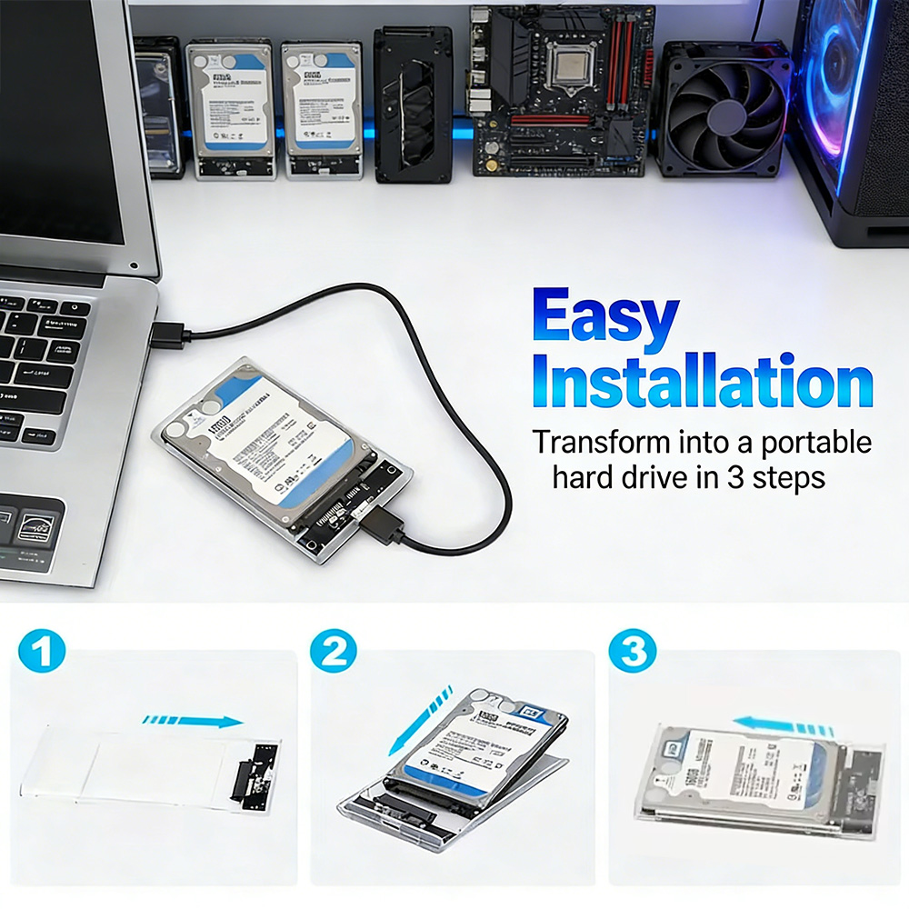 2,5 İnç Şeffaf SATA - USB 3.0  - External Ssd incelemesi ve fiyatı